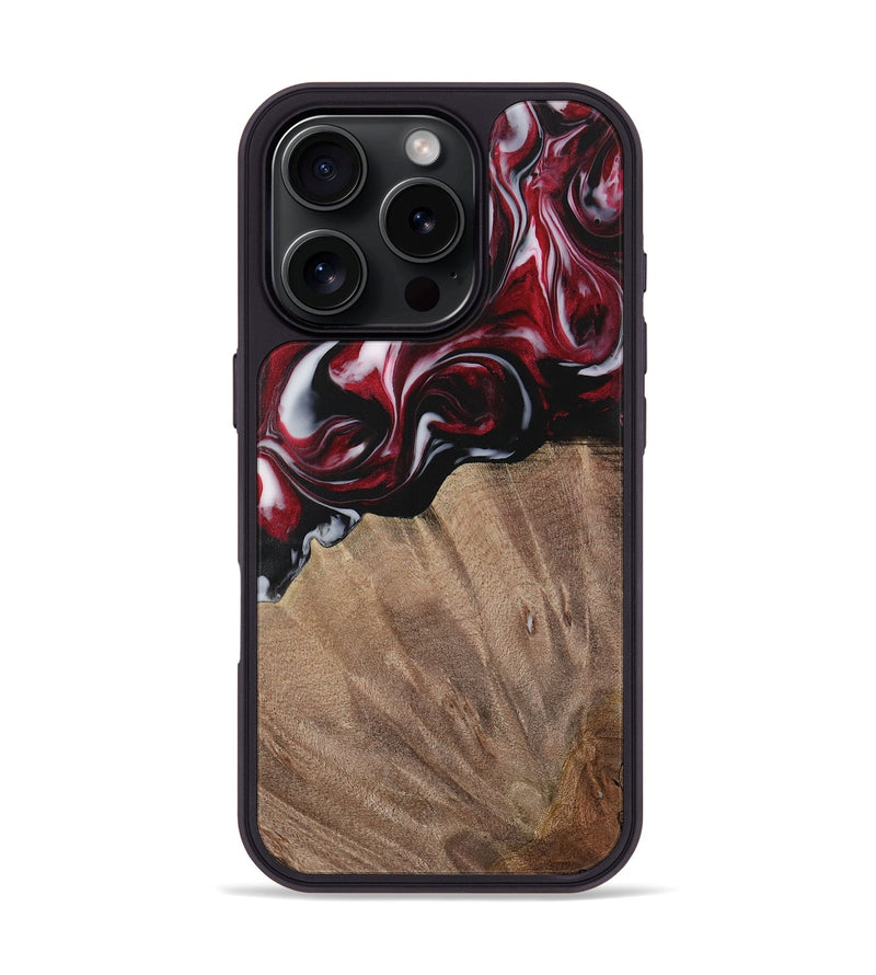 iPhone 16 Pro Wood Phone Case - Garett (Red, 730074)