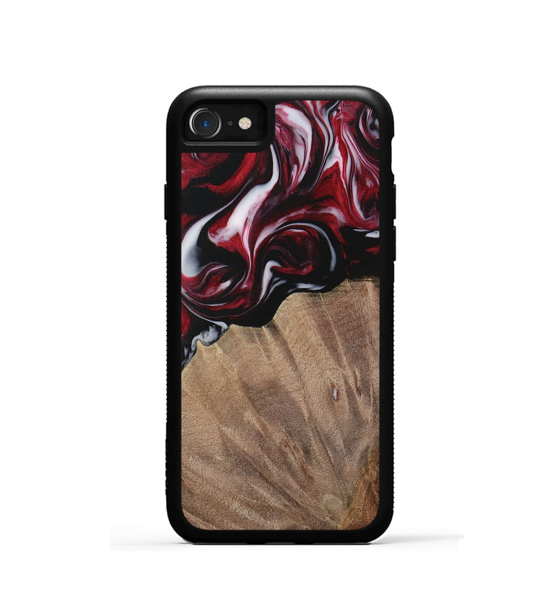 iPhone SE Wood Phone Case - Garett (Red, 730074)