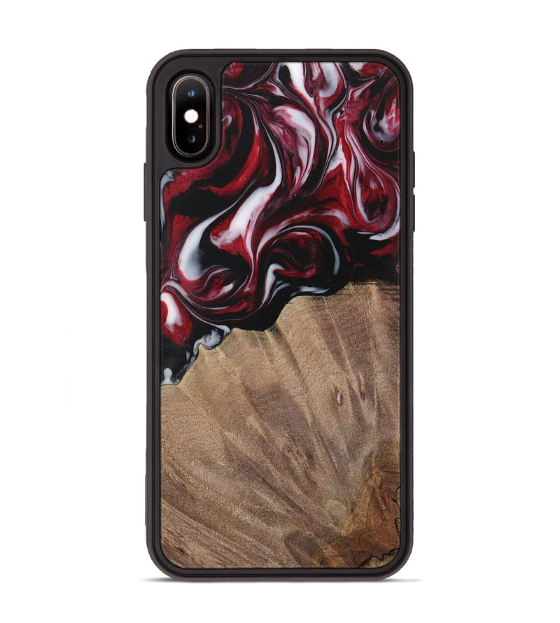 iPhone Xs Max Wood Phone Case - Garett (Red, 730074)