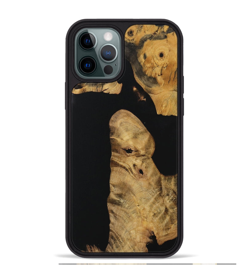 iPhone 12 Pro Max Wood Phone Case - Jacques (Pure Black, 730080)