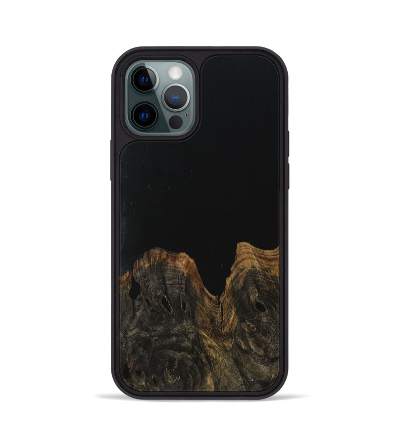 iPhone 12 Pro Wood Phone Case - Magan (Pure Black, 730081)