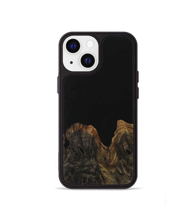 iPhone 13 mini Wood Phone Case - Magan (Pure Black, 730081)