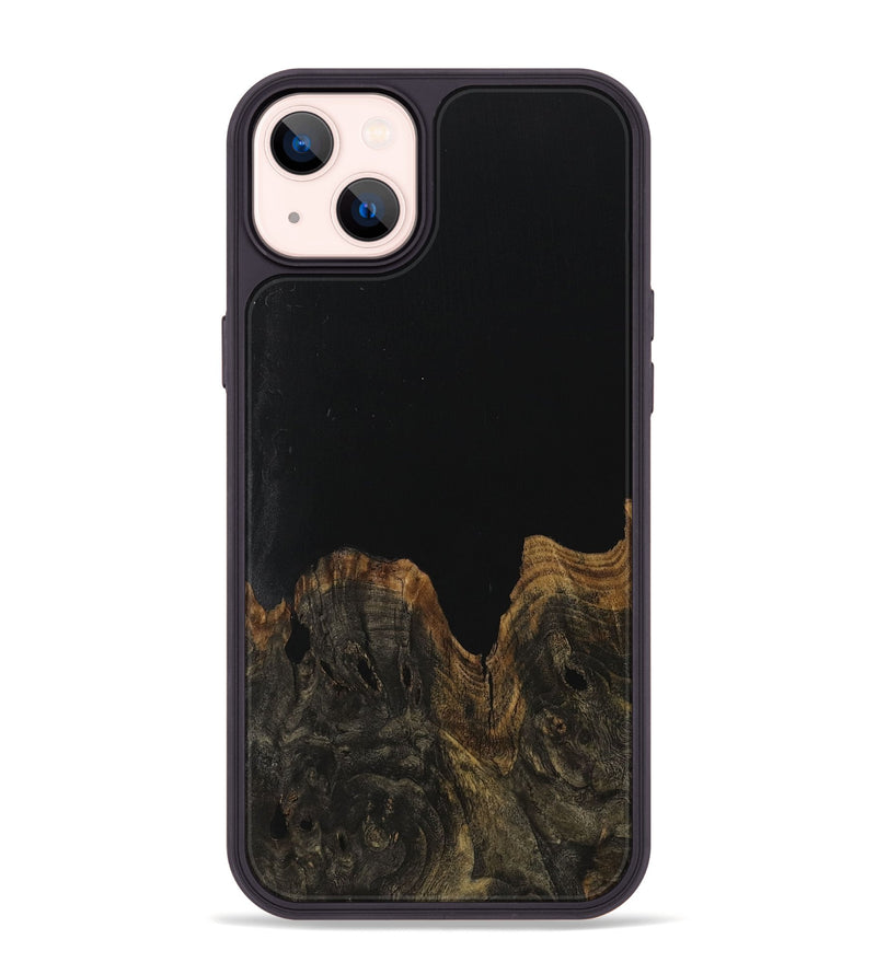 iPhone 14 Plus Wood Phone Case - Magan (Pure Black, 730081)