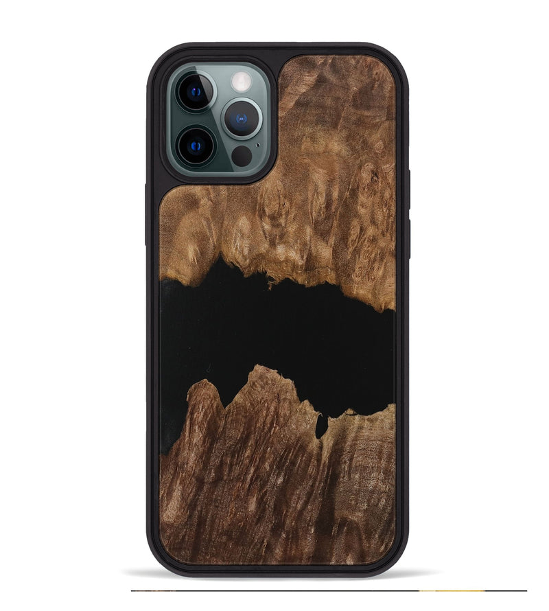 iPhone 12 Pro Max Wood Phone Case - Elena (Pure Black, 730089)