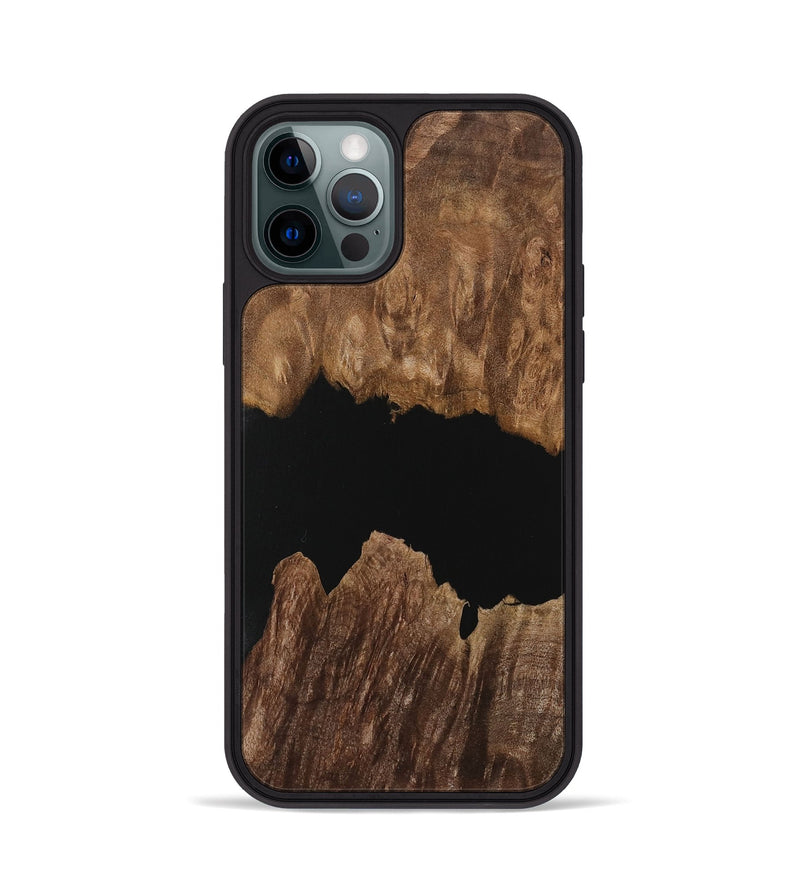 iPhone 12 Pro Wood Phone Case - Elena (Pure Black, 730089)