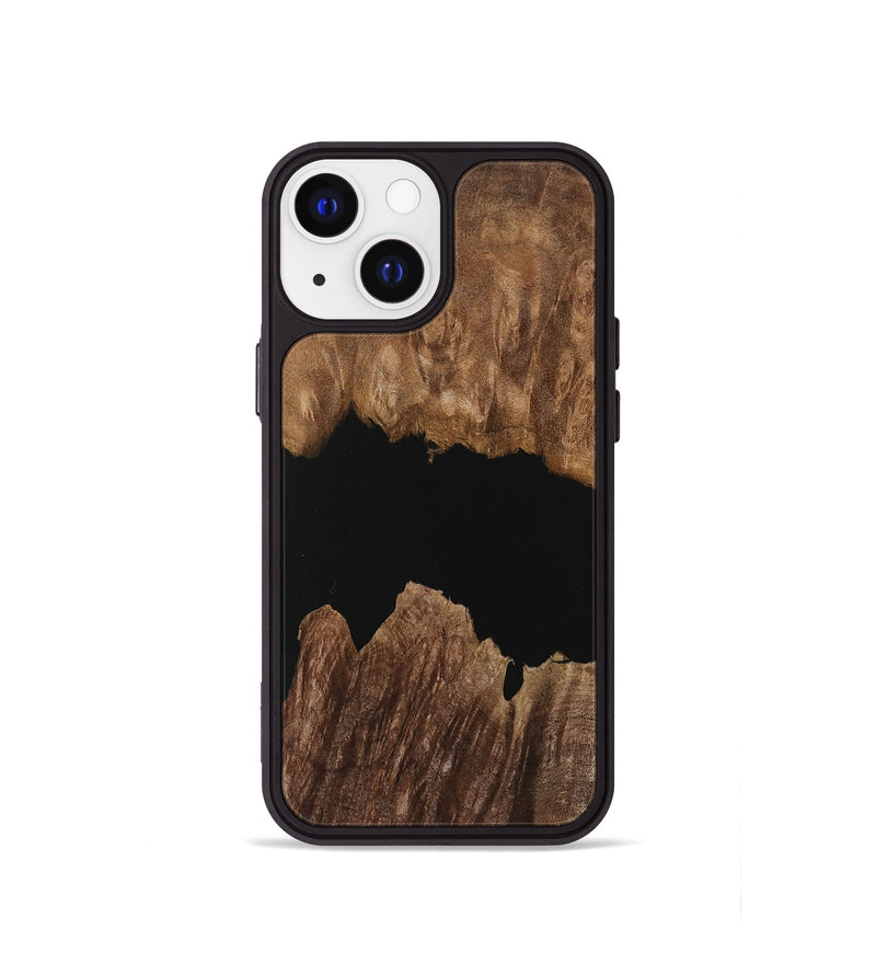 iPhone 13 mini Wood Phone Case - Elena (Pure Black, 730089)