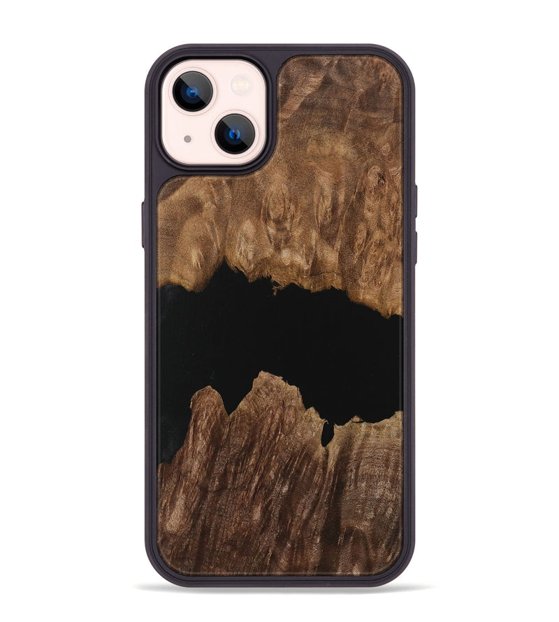 iPhone 14 Plus Wood Phone Case - Elena (Pure Black, 730089)