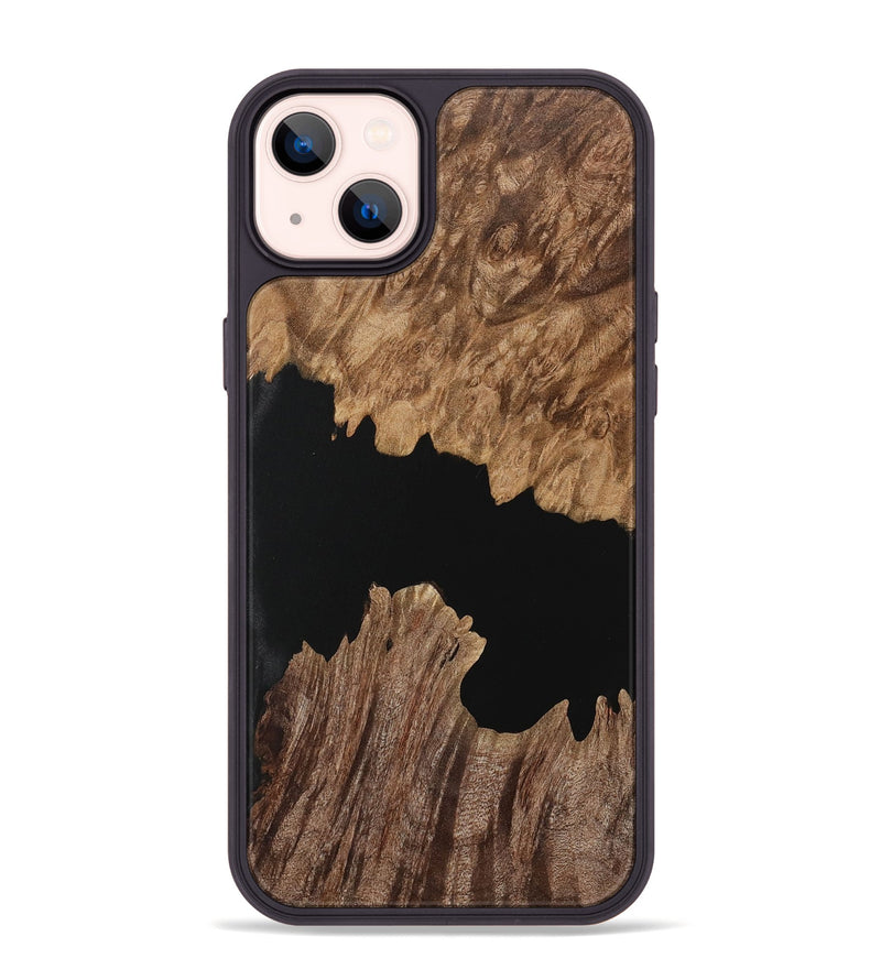 iPhone 14 Plus Wood Phone Case - Adriena (Pure Black, 730090)