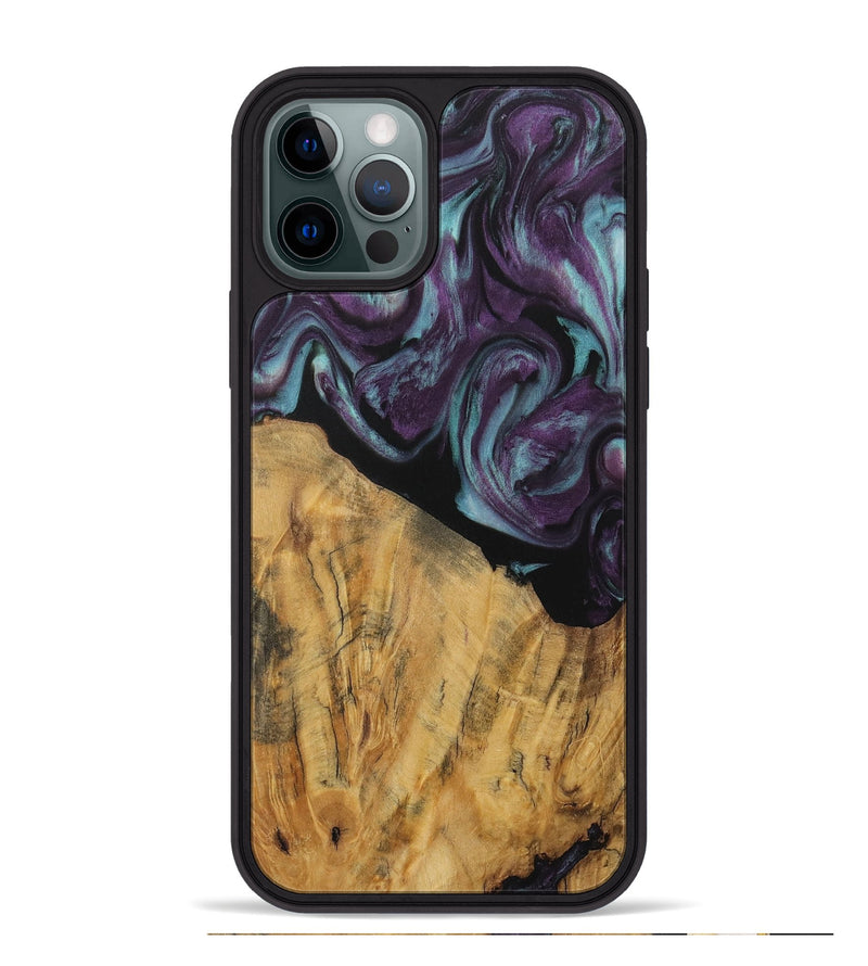 iPhone 12 Pro Max Wood Phone Case - Caitlin (Purple, 730106)