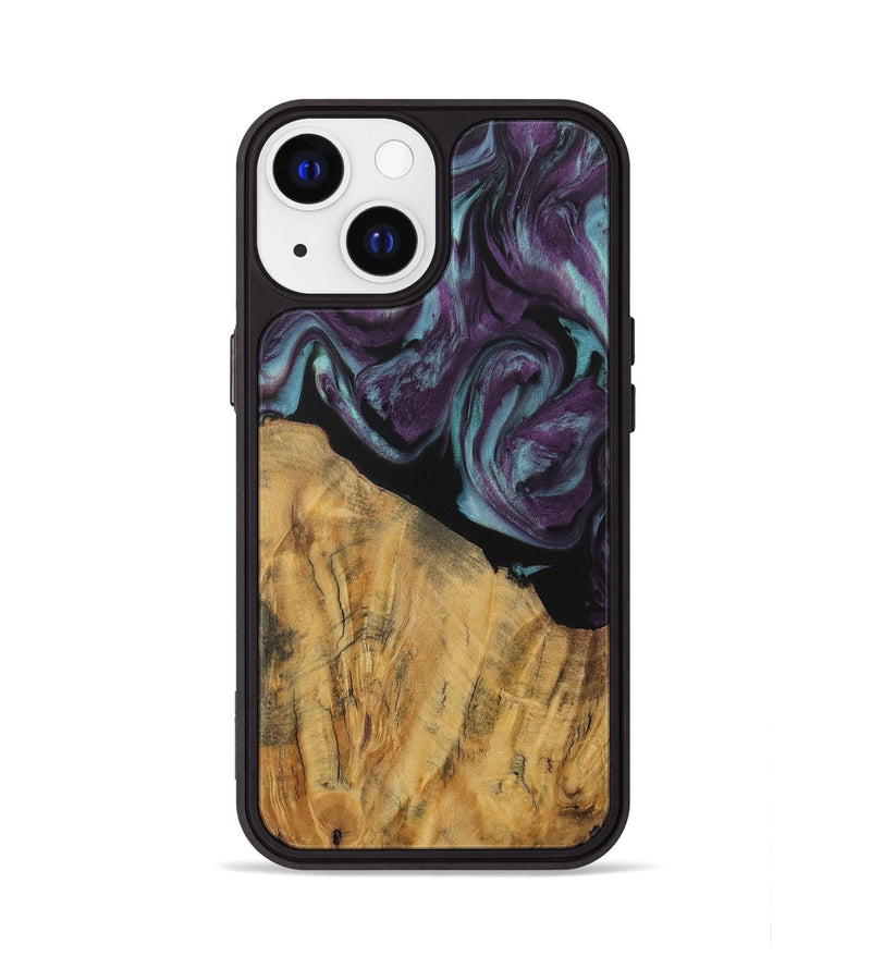 iPhone 13 Wood Phone Case - Caitlin (Purple, 730106)