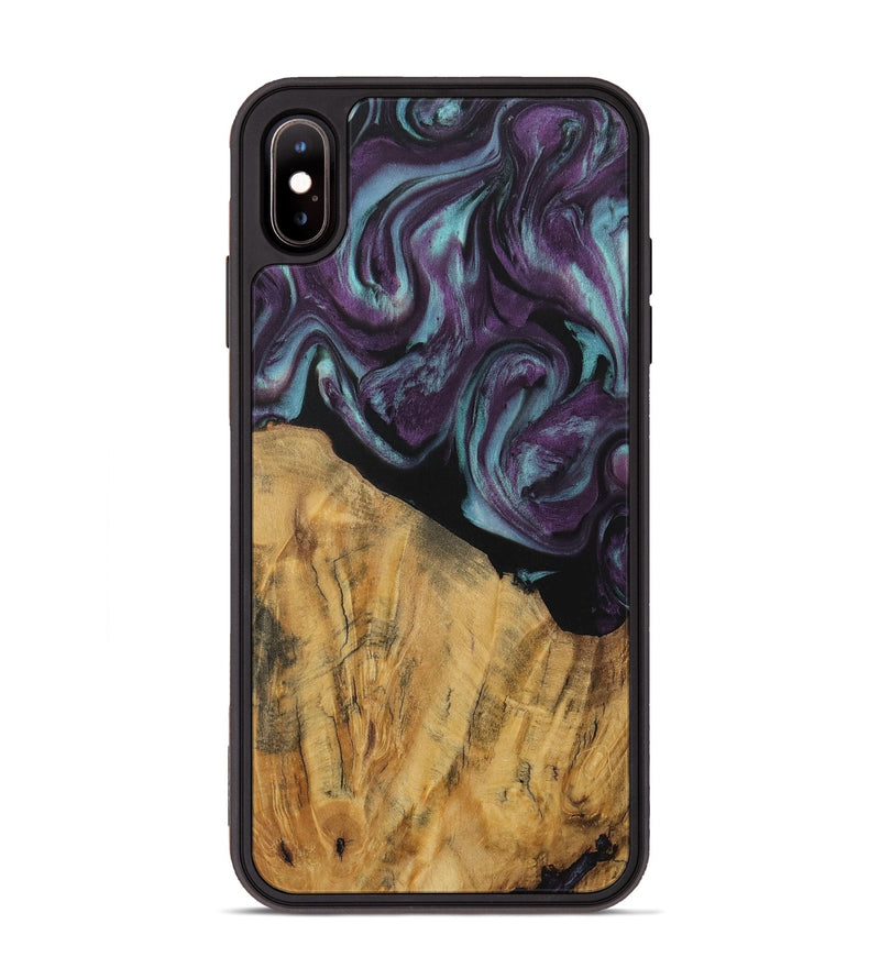 iPhone Xs Max Wood Phone Case - Caitlin (Purple, 730106)