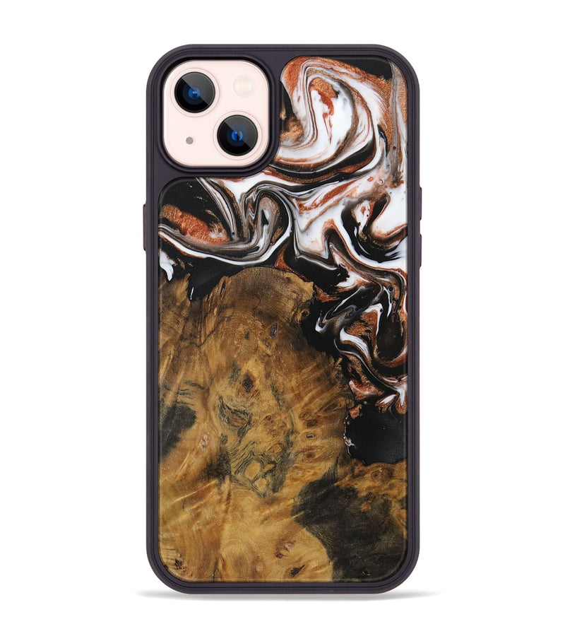 iPhone 14 Plus Wood Phone Case - Skyler (Black & White, 730111)