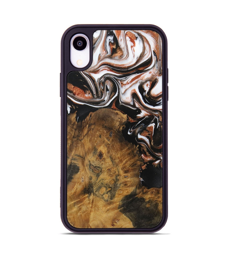 iPhone Xr Wood Phone Case - Skyler (Black & White, 730111)