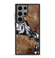 Galaxy S23 Ultra Wood Phone Case - Ottilia (Black & White, 730113)