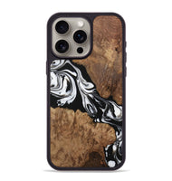 iPhone 15 Pro Max Wood Phone Case - Ottilia (Black & White, 730113)