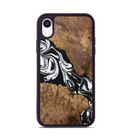 iPhone Xr Wood Phone Case - Ottilia (Black & White, 730113)