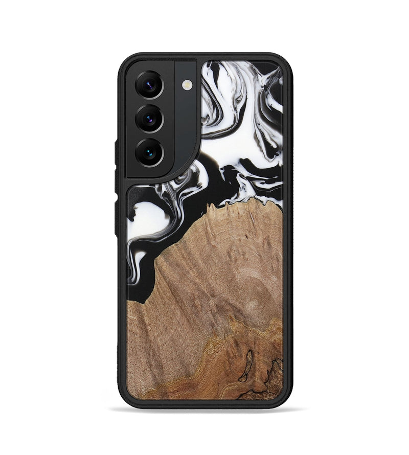 Galaxy S22 Wood Phone Case - Silvio (Black & White, 730117)