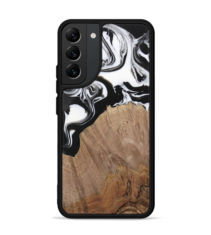 Galaxy S22 Plus Wood Phone Case - Silvio (Black & White, 730117)