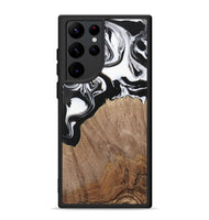 Galaxy S22 Ultra Wood Phone Case - Silvio (Black & White, 730117)