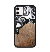 iPhone 11 Wood Phone Case - Silvio (Black & White, 730117)