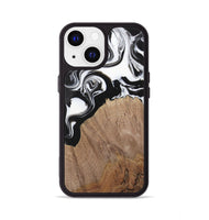 iPhone 13 Wood Phone Case - Silvio (Black & White, 730117)