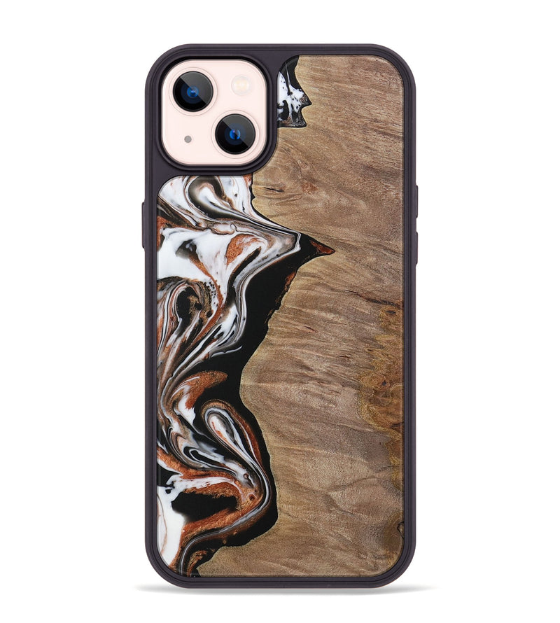 iPhone 14 Plus Wood Phone Case - Lynelle (Black & White, 730118)