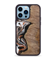 iPhone 14 Pro Max Wood Phone Case - Lynelle (Black & White, 730118)