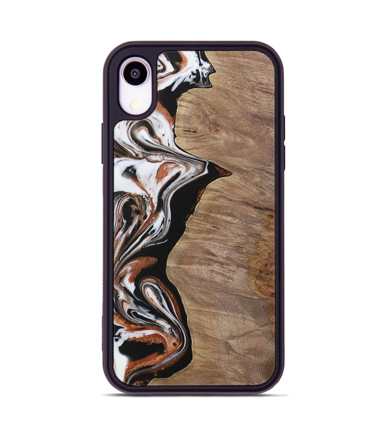 iPhone Xr Wood Phone Case - Lynelle (Black & White, 730118)