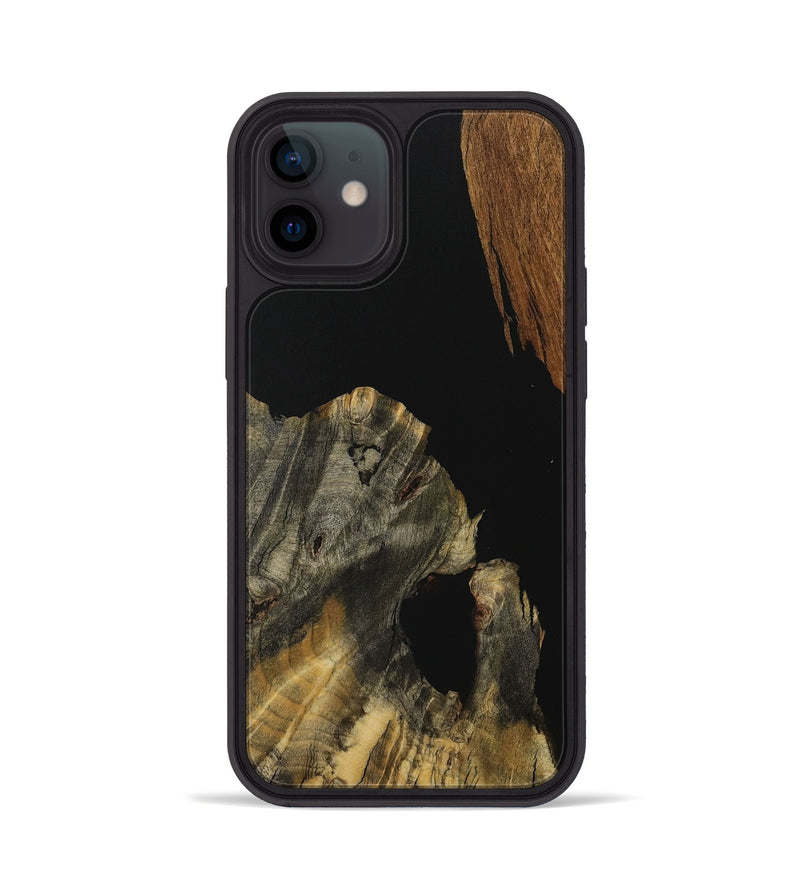 iPhone 12 Wood Phone Case - Kare (Pure Black, 730141)