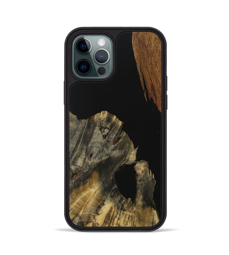 iPhone 12 Pro Wood Phone Case - Kare (Pure Black, 730141)