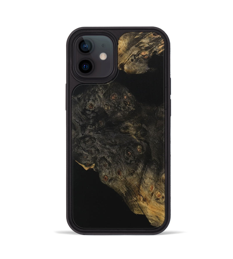 iPhone 12 Wood Phone Case - Kaitlin (Pure Black, 730142)