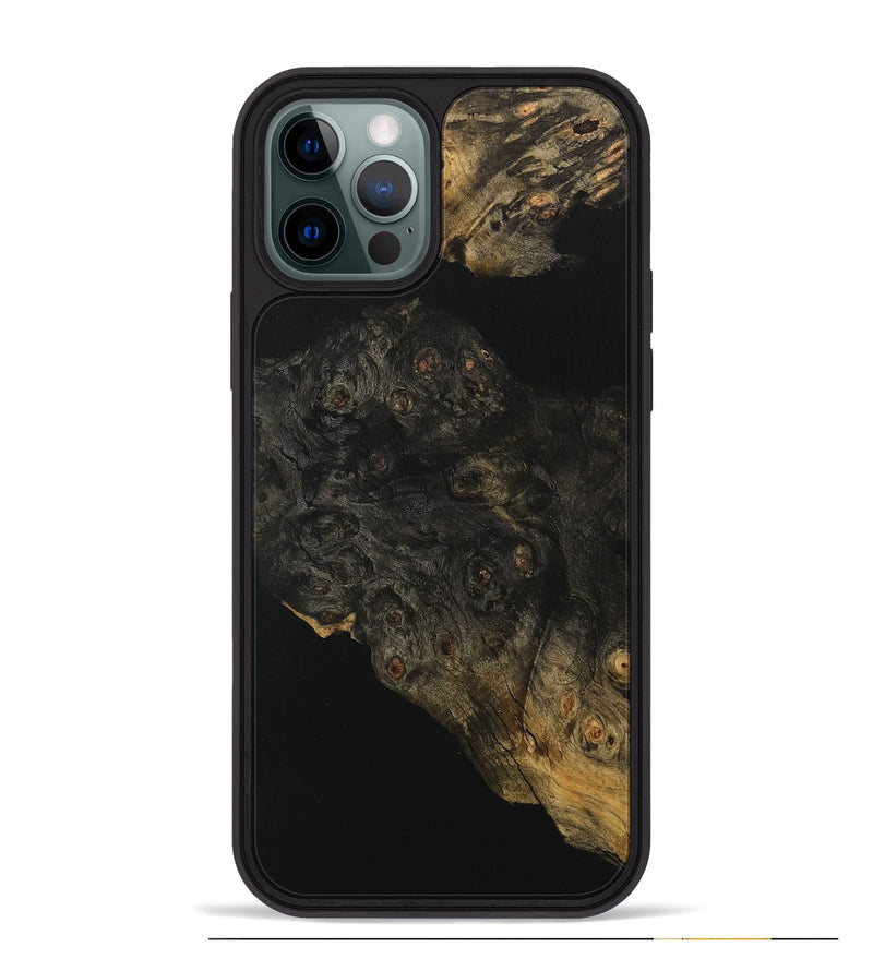 iPhone 12 Pro Max Wood Phone Case - Kaitlin (Pure Black, 730142)