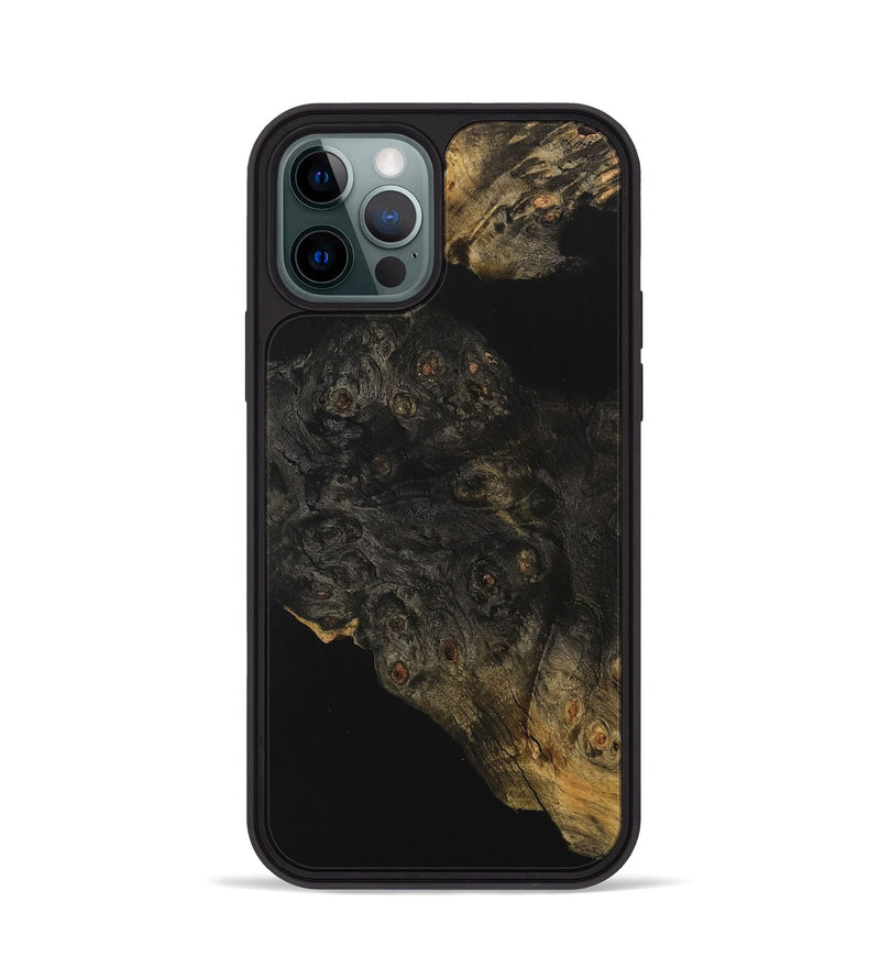 iPhone 12 Pro Wood Phone Case - Kaitlin (Pure Black, 730142)