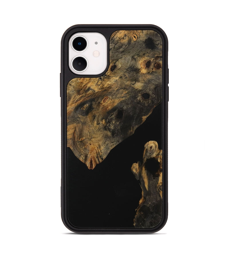 iPhone 11 Wood Phone Case - Cinda (Pure Black, 730174)