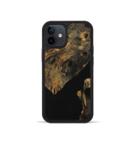 iPhone 12 mini Wood Phone Case - Cinda (Pure Black, 730174)