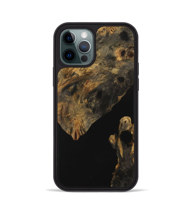 iPhone 12 Pro Wood Phone Case - Cinda (Pure Black, 730174)