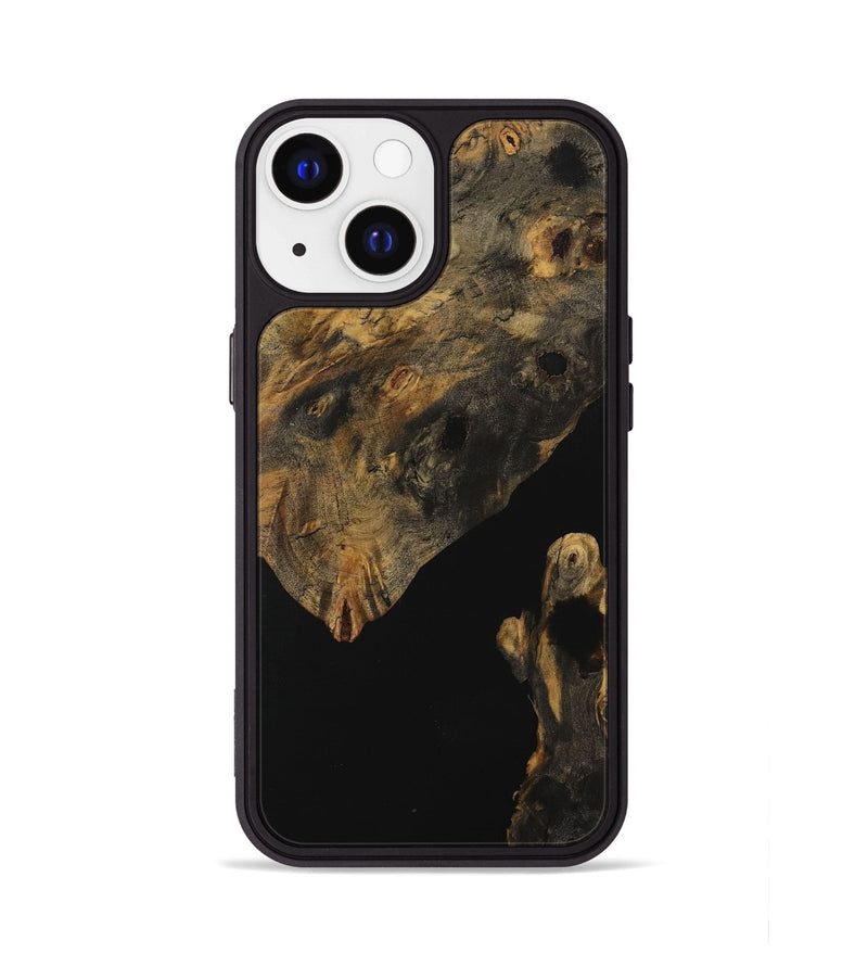 iPhone 13 Wood Phone Case - Cinda (Pure Black, 730174)