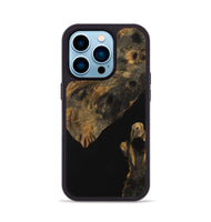 iPhone 14 Pro Wood Phone Case - Cinda (Pure Black, 730174)