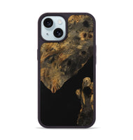 iPhone 15 Wood Phone Case - Cinda (Pure Black, 730174)