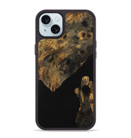 iPhone 15 Plus Wood Phone Case - Cinda (Pure Black, 730174)