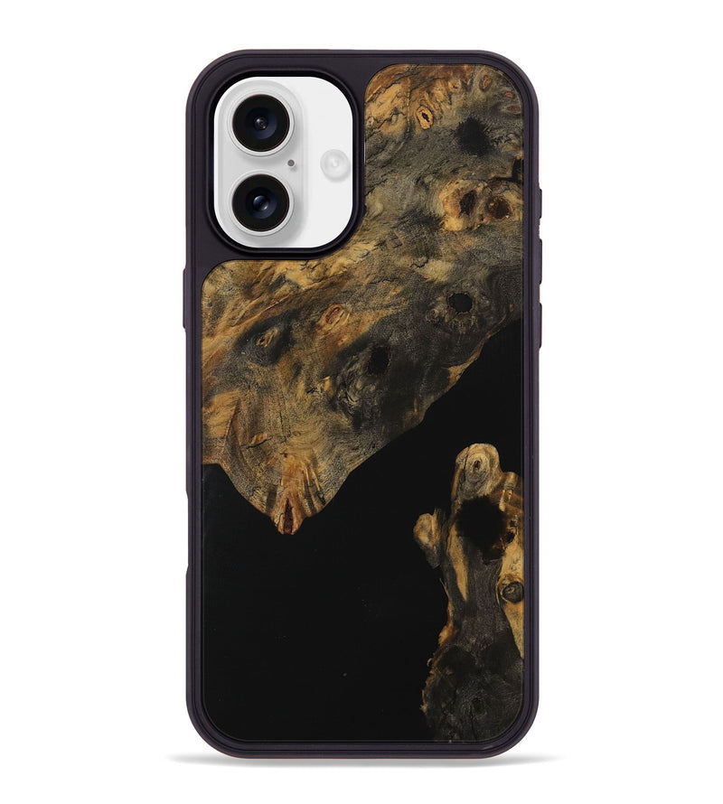 iPhone 16 Plus Wood Phone Case - Cinda (Pure Black, 730174)