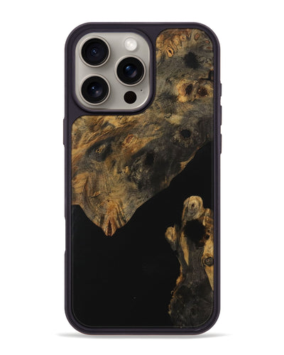 iPhone 16 Pro Max Wood Phone Case - Cinda (Pure Black, 730174)