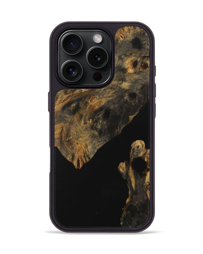 iPhone 16 Pro Wood Phone Case - Cinda (Pure Black, 730174)