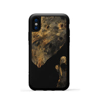 iPhone Xs Wood Phone Case - Cinda (Pure Black, 730174)