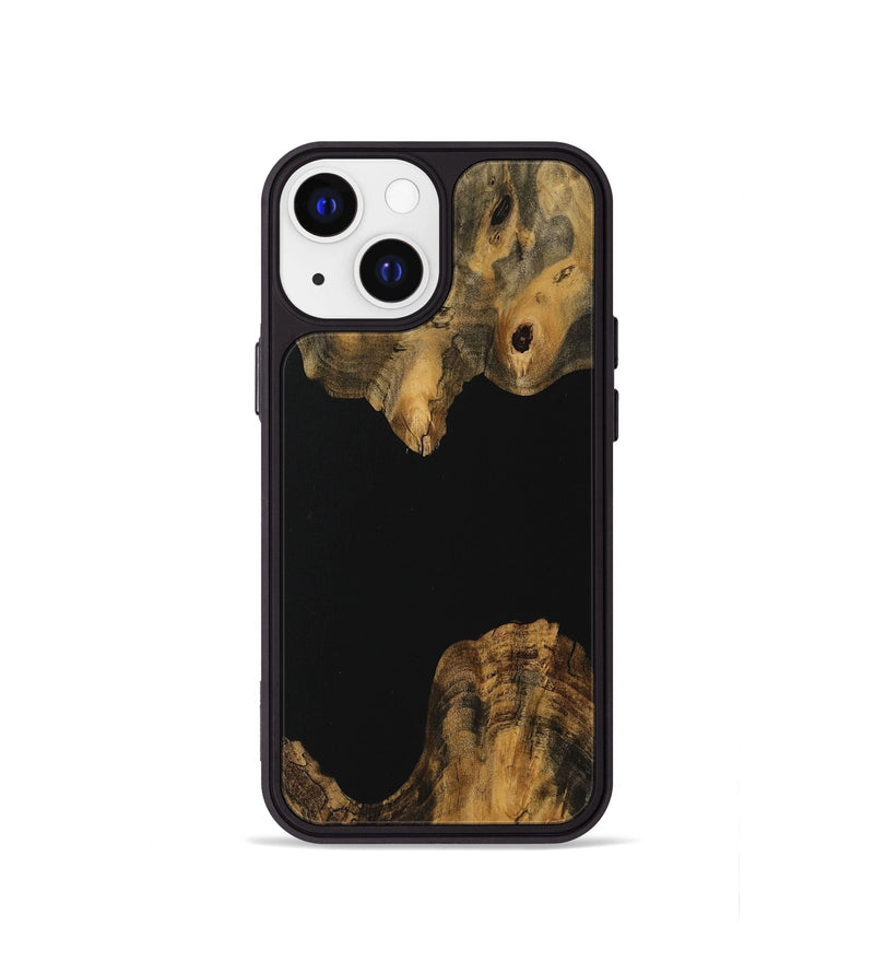 iPhone 13 mini Wood Phone Case - Elleke (Pure Black, 730176)