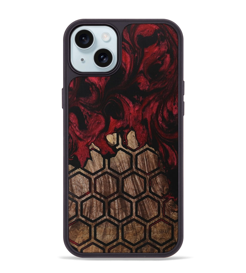 iPhone 15 Plus Wood Phone Case - Joanna (Pattern, 730178)