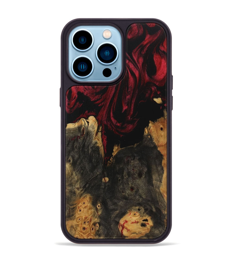 iPhone 14 Pro Max Wood Phone Case - Sharyn (Red, 730179)