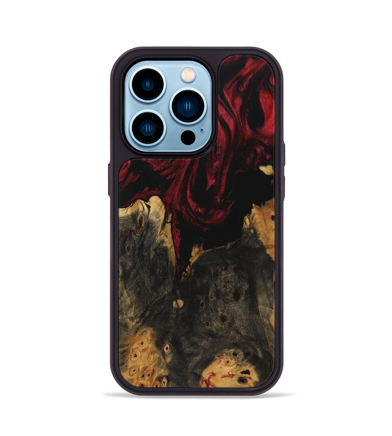 iPhone 14 Pro Wood Phone Case - Sharyn (Red, 730179)