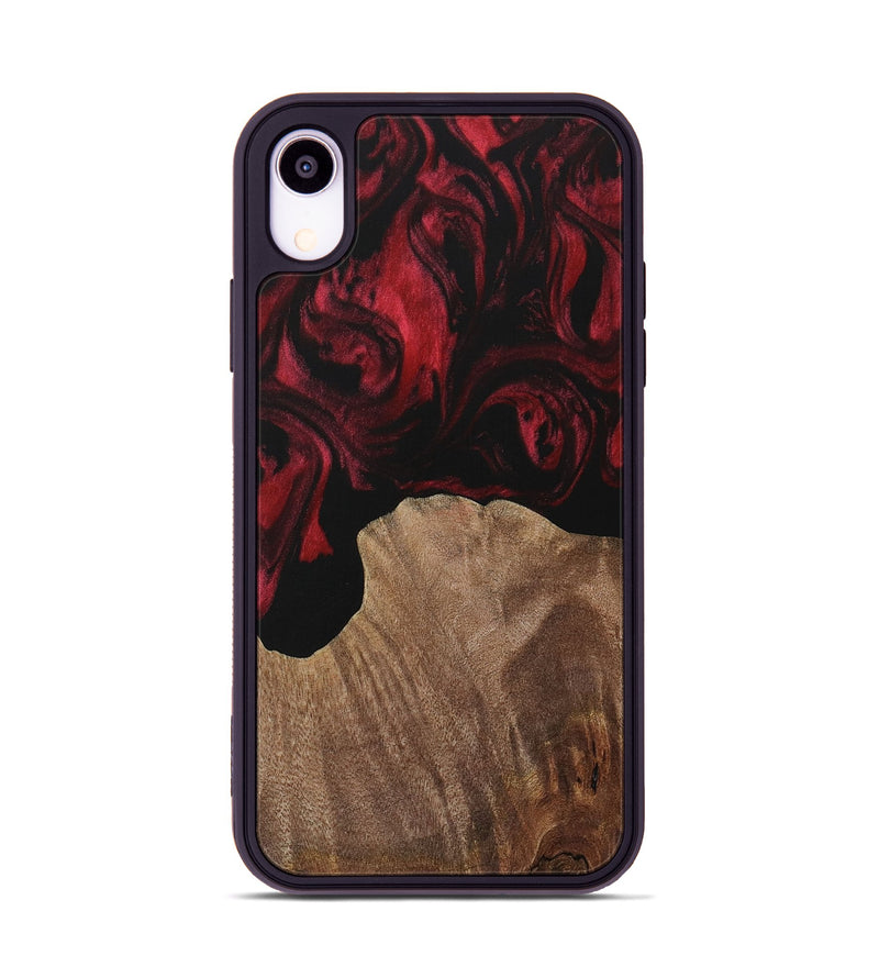 iPhone Xr Wood Phone Case - Leelah (Red, 730180)