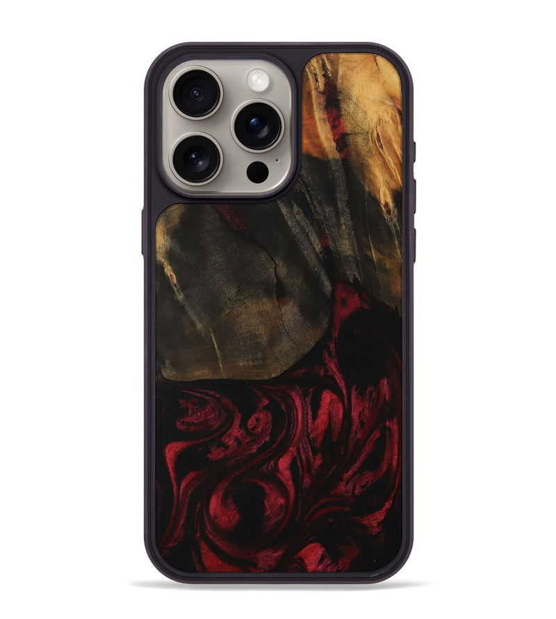 iPhone 15 Pro Max Wood Phone Case - Parviz (Red, 730183)